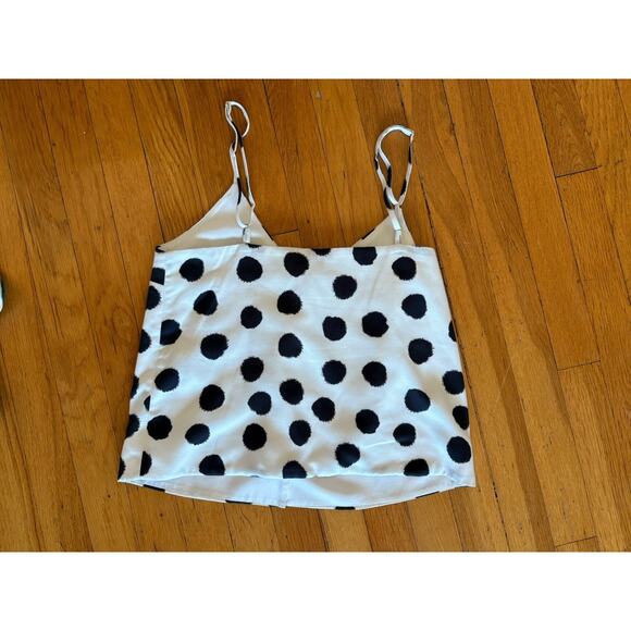 Mother of Pearl Tara Camisole Top Black White Polka Dot, Quiet Luxury $295 - Picture 13 of 16